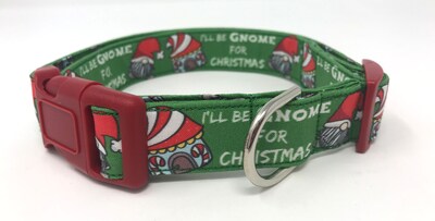 Gnome Christmas Dog Collar M-L-XL - image4